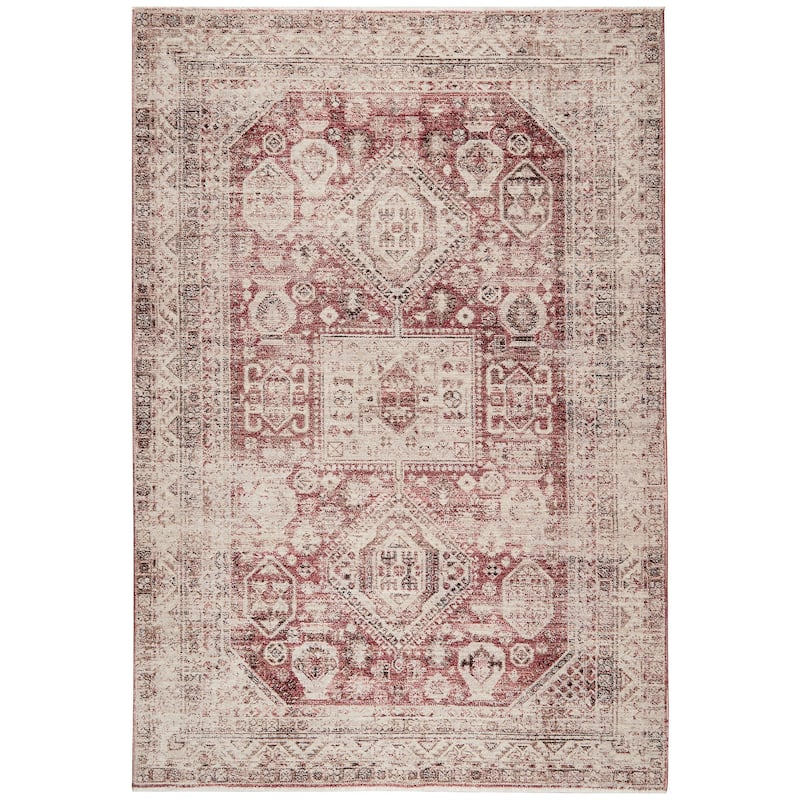Terra by Obeetee Heirloom Tribal Rug - Lavender/Ivory - 5' x 7'6"