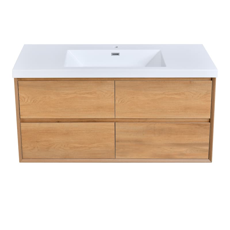 Prismella 36" 48'' Wall Mounted Bathroom Vanity with Top, Floating Cabinet Sink Combo