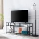 preview thumbnail 1 of 23, Cortland TV Stand Blackened Bronze/Glass