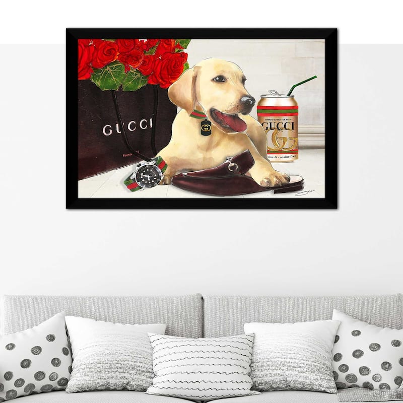 "Gucci Labrador" by Jodi Print on Acrylic