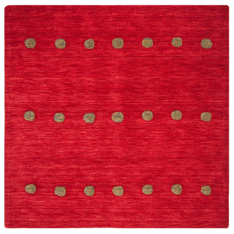 SAFAVIEH Handmade Himalaya Brittni Modern Wool Rug - 6' Square - Red