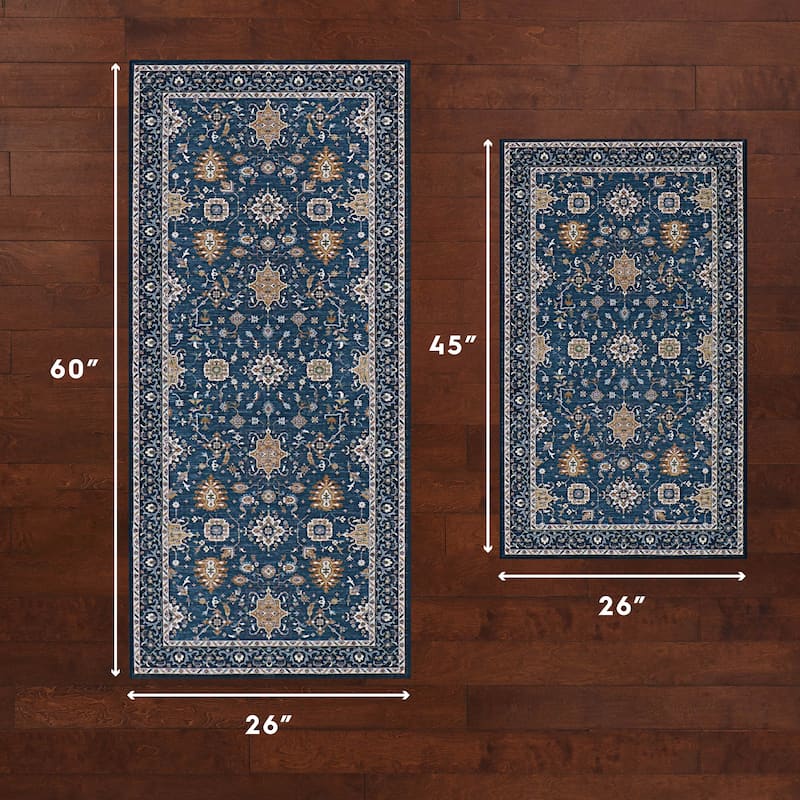Laura Ashley Imagine Printed Chenille Washable Non-Slip Rugs