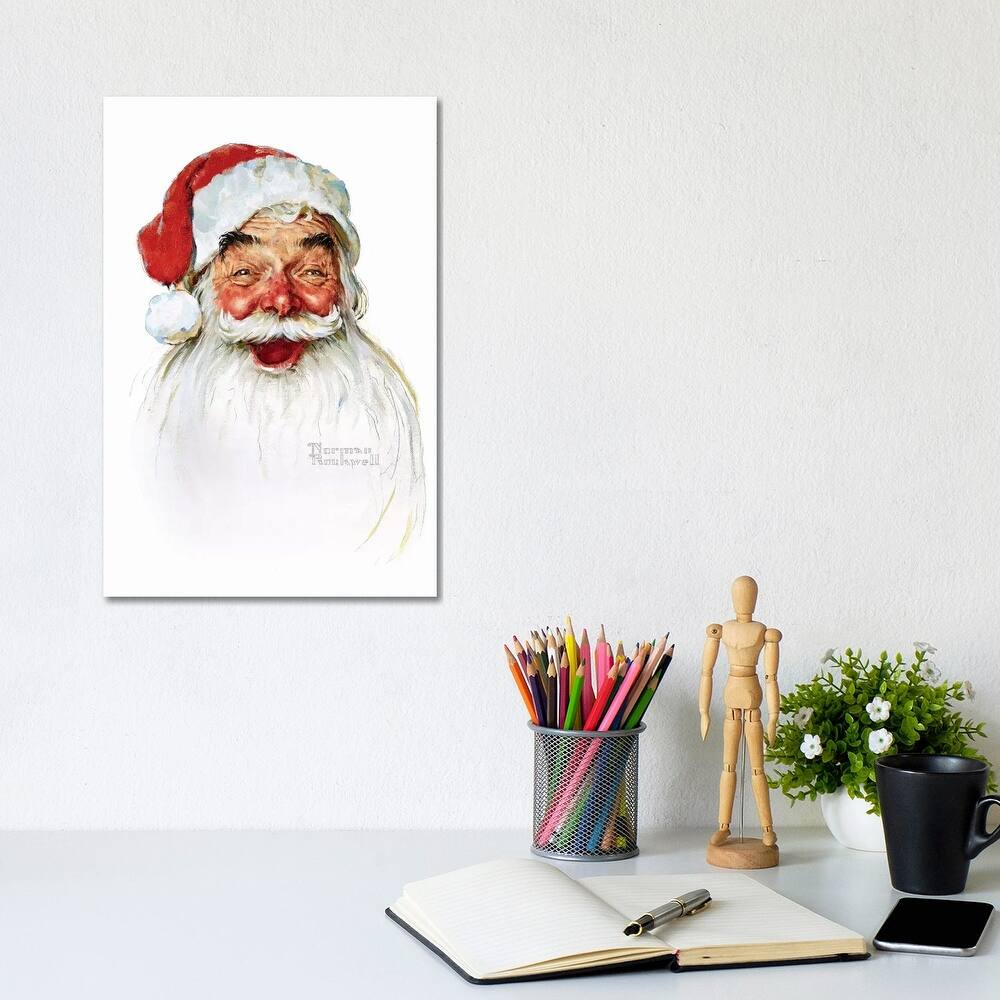 iCanvas "Santa Claus" by Norman Rockwell Canvas Print