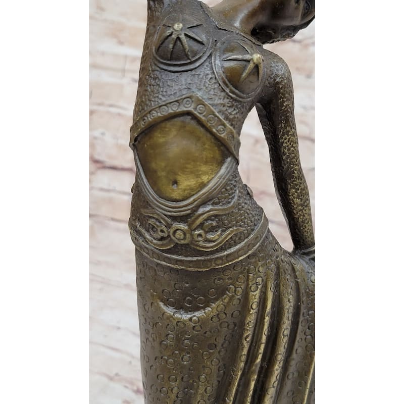 Chiparus Exotic Dancer Bronze Satue Sculpture Marble Base Figurine Hotcast Decor