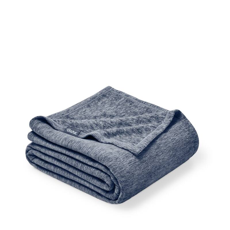 Bare Home Lightweight Polar Fleece Blanket - Full/Queen - Heather Blue
