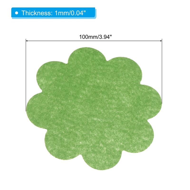 30pcs Plant Pot Hole Pad Nonwoven Flower Bonsai Bottom Soil Mat - Green - 4"