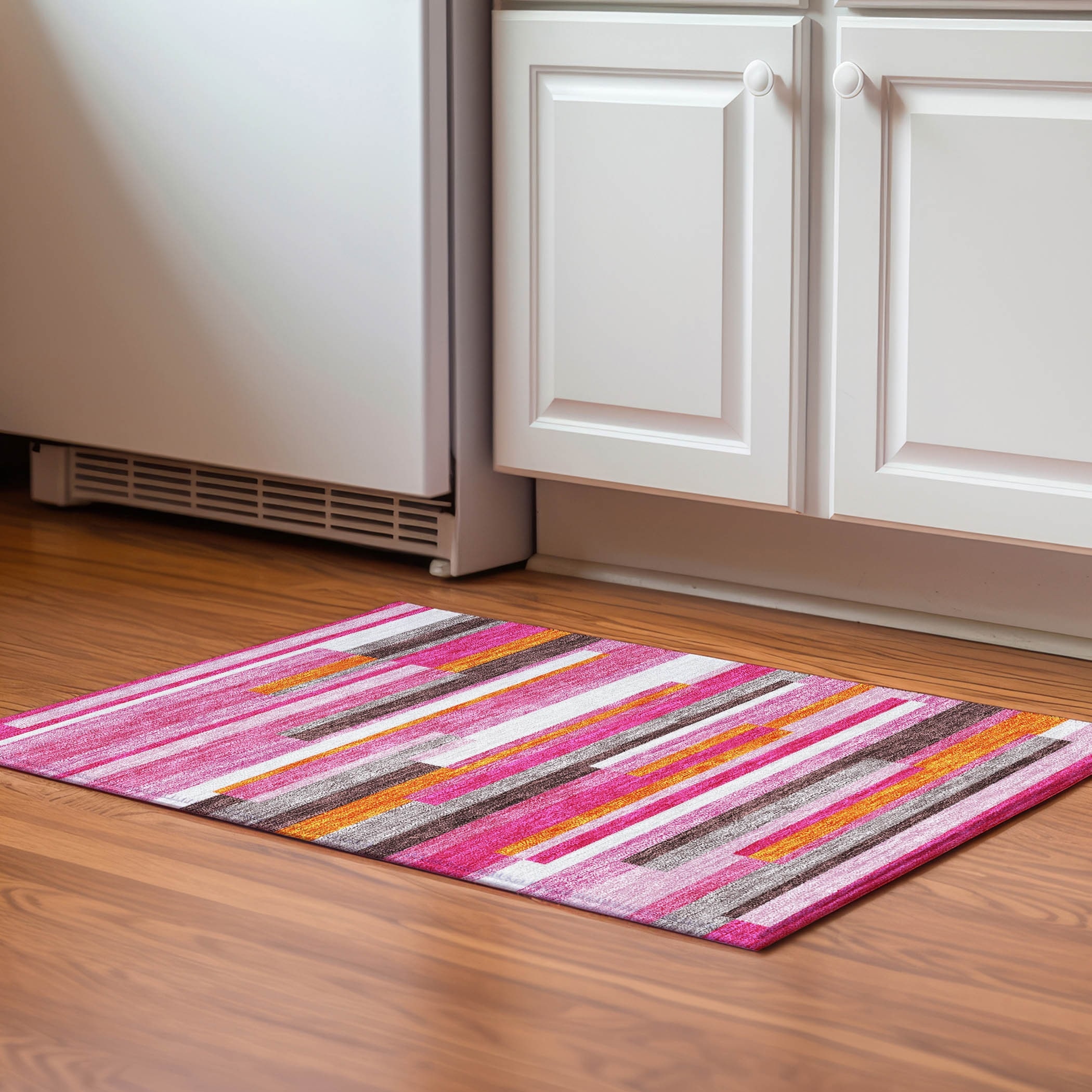 Premium Washable Super Soft Mosaic Stripe Mayfield Rug