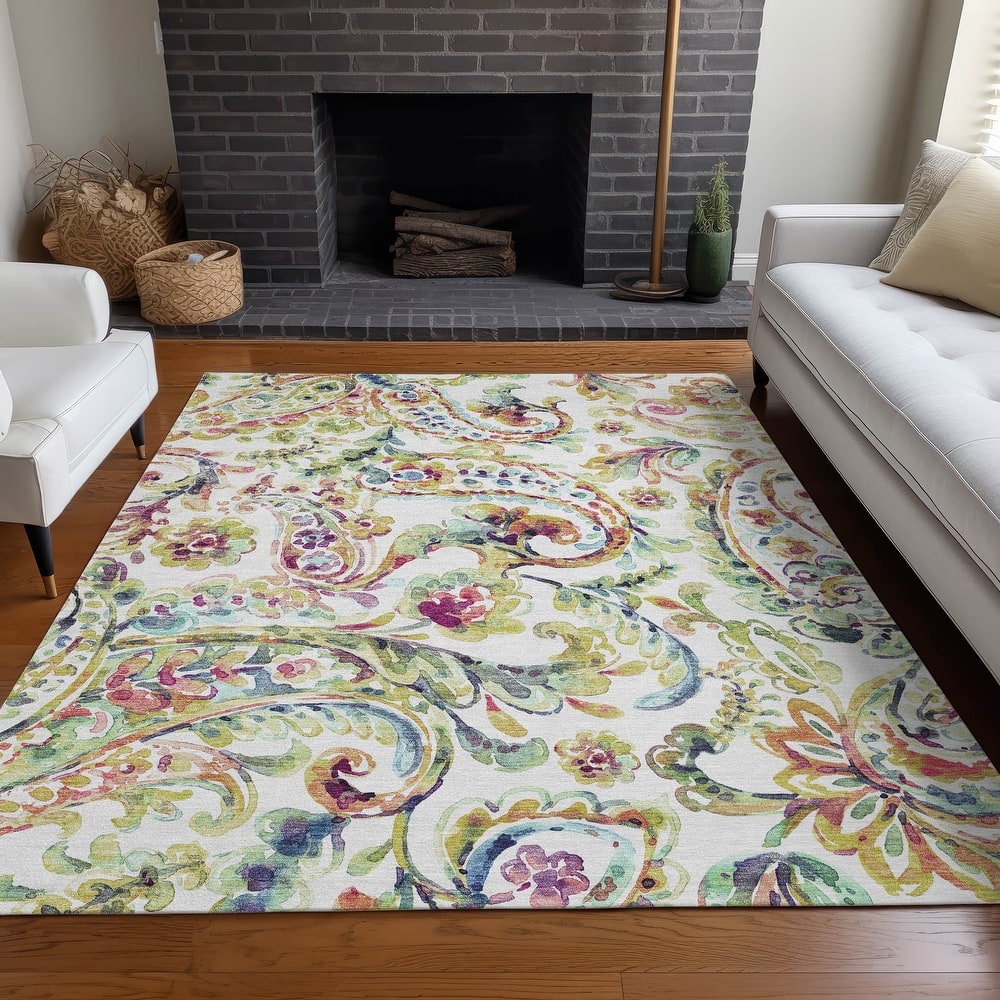 Premium Washable Super Soft Paisley Mayfield Rug