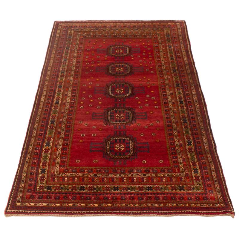 ECARPETGALLERY Hand-knotted Konya Anatolian Red Wool Rug - 4'9 x 9'4