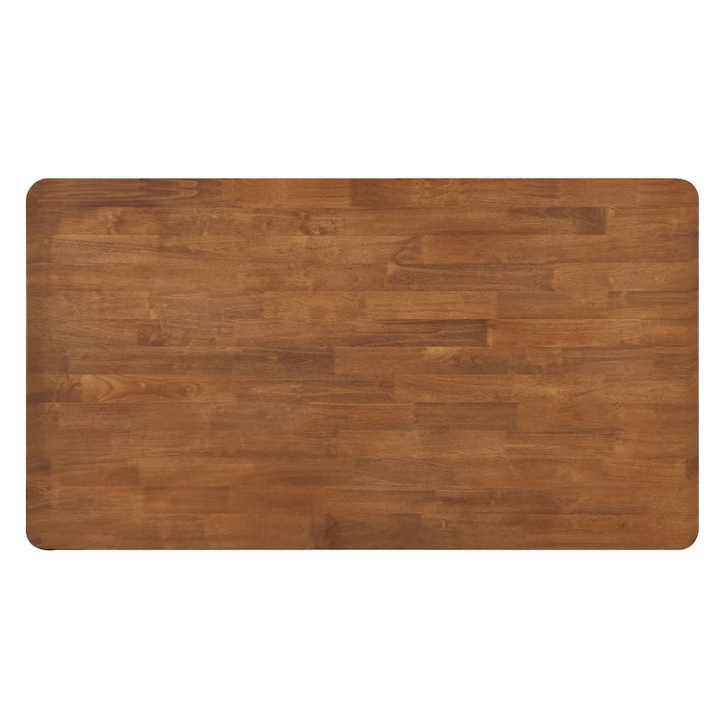 Hayward Walnut and Black Dining Table with Turned Legs