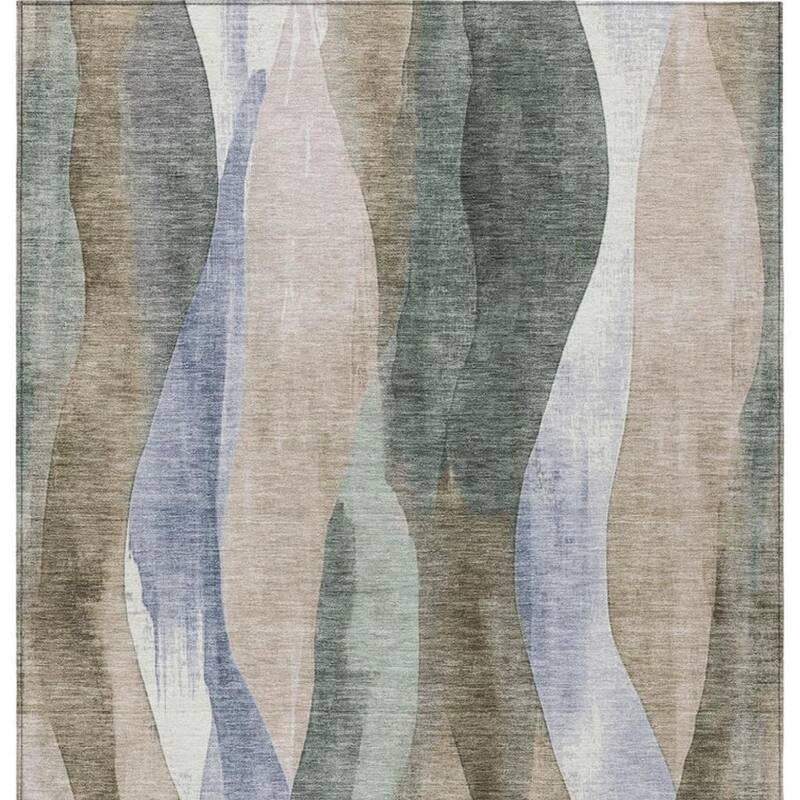 HomeRoots Abstract Transitional Rectangle Outdoor Rug
