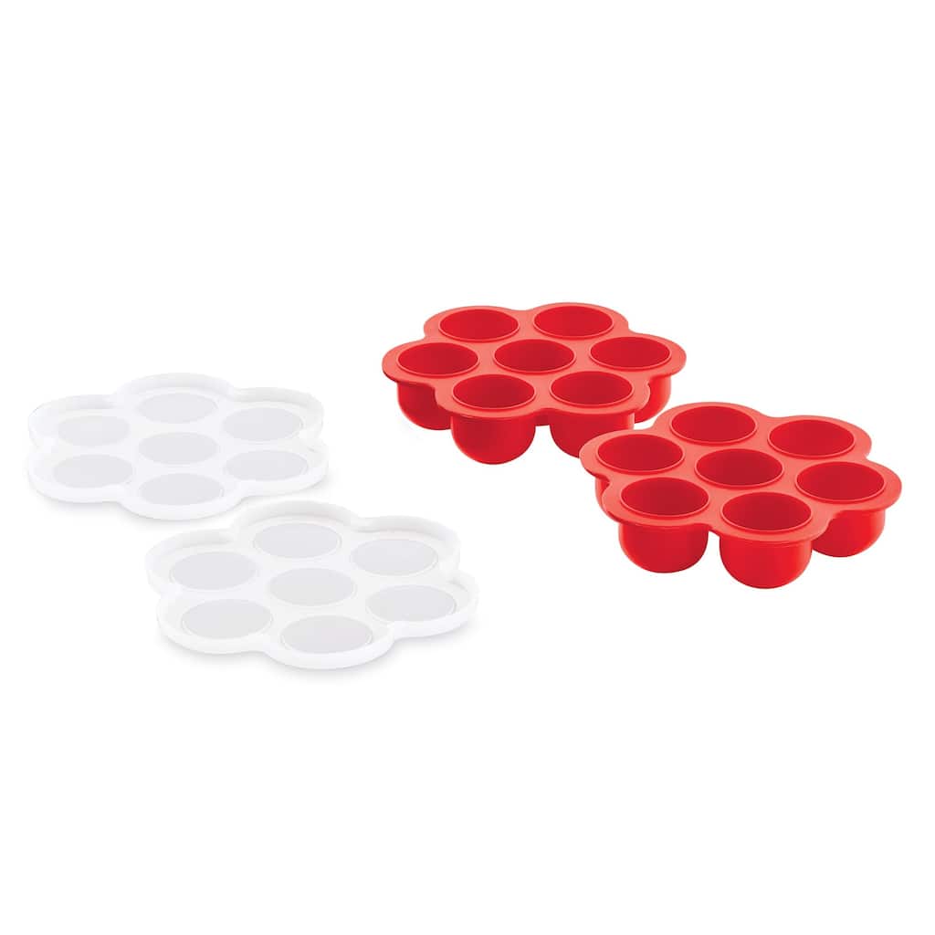 Egg Bite Silicone Molds - Set of 2 - 6.38 x 1.5 x 6.38