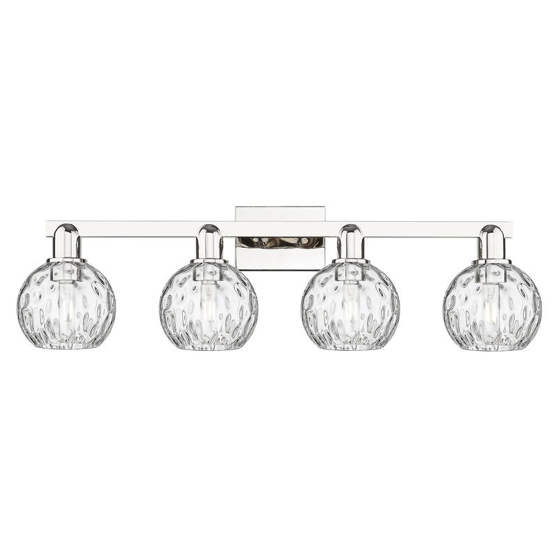 Innovations Lighting 716-4W-10-33 Athens Water Glass Vanity Athens - Polished Nickel / Clear Water Glass