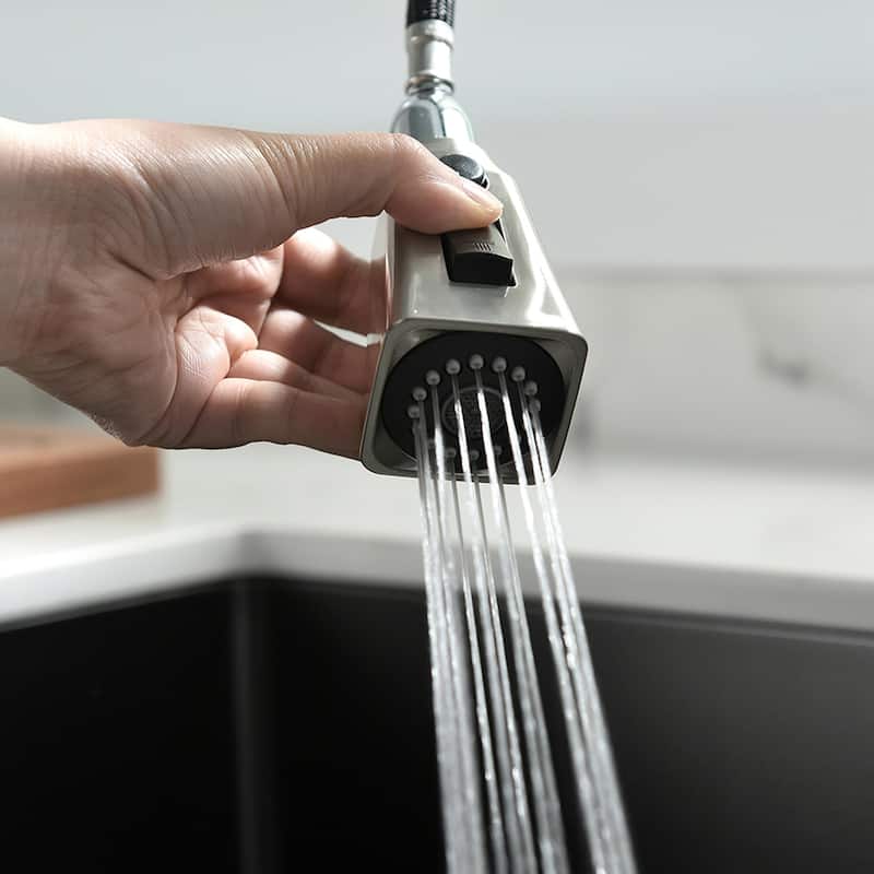 Single Handle Brushed Nickel Deck Mount Touchless Kitchen Faucet - 8.4 inch *16.1 inch