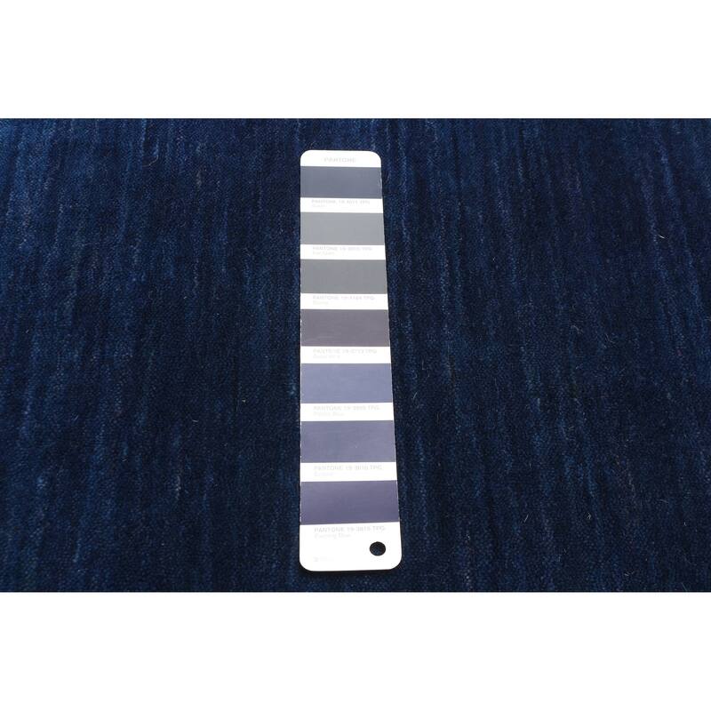 ECARPETGALLERY Hand Loomed Kashkuli Gabbeh Dark Navy Wool Rug - 3'11 x 5'6