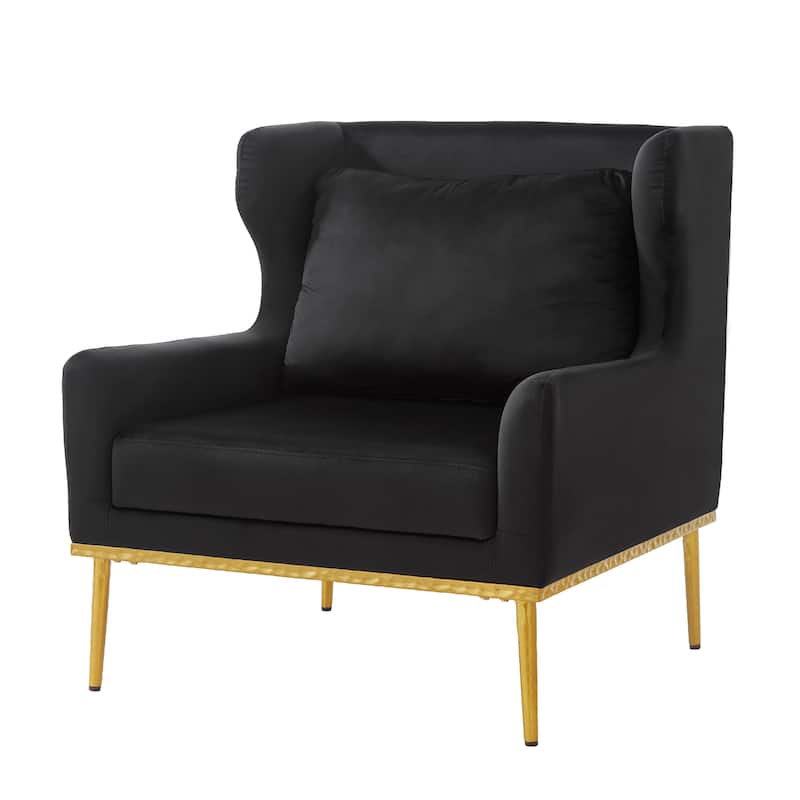 Modern Armchair Velvet Accent Chair Reading Chair Single Sofa Chair for Living Room, Bedroom, or Reading Corner