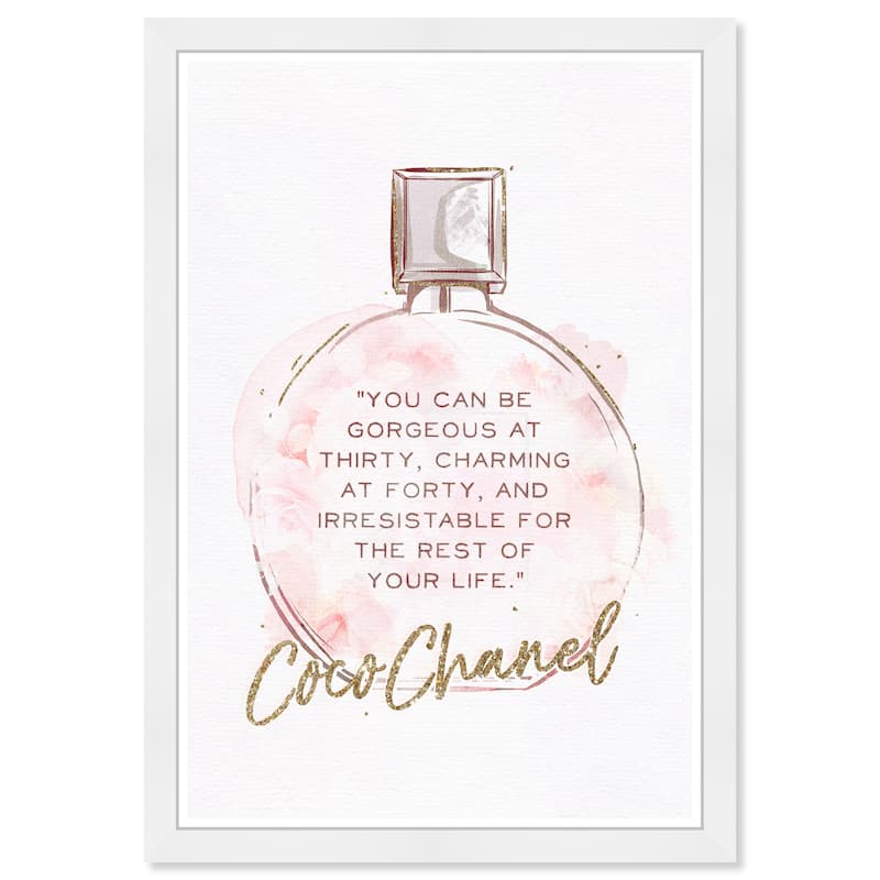 Wynwood Studio Prints Fashion and Glam Gorgeous at Thirty White and Metallic Gold Glam Wall Art Canvas Print