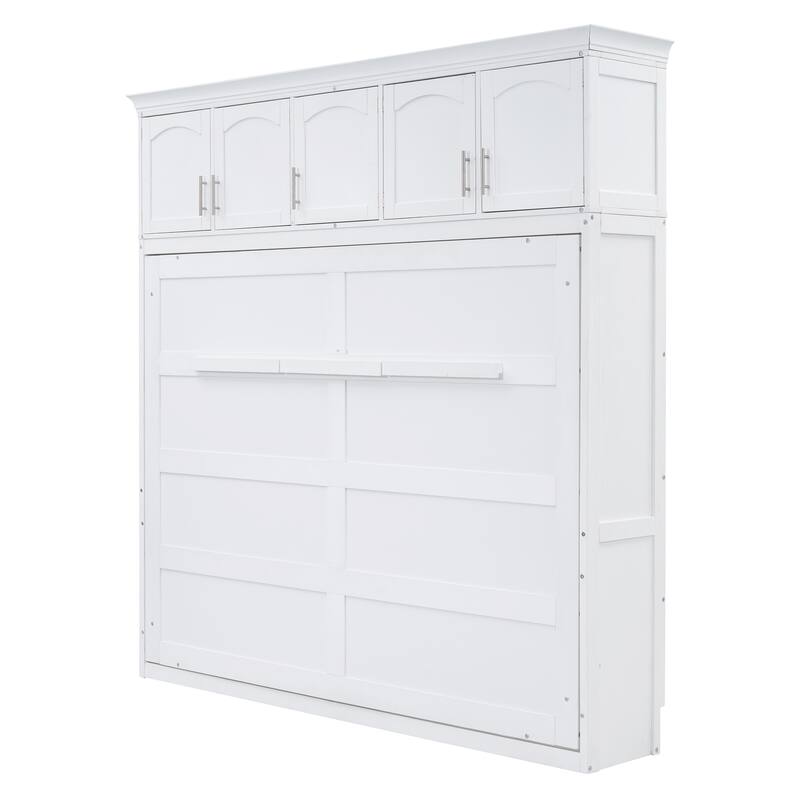 Full/Queen Size Murphy Bed Wall Bed with Top Cabinets