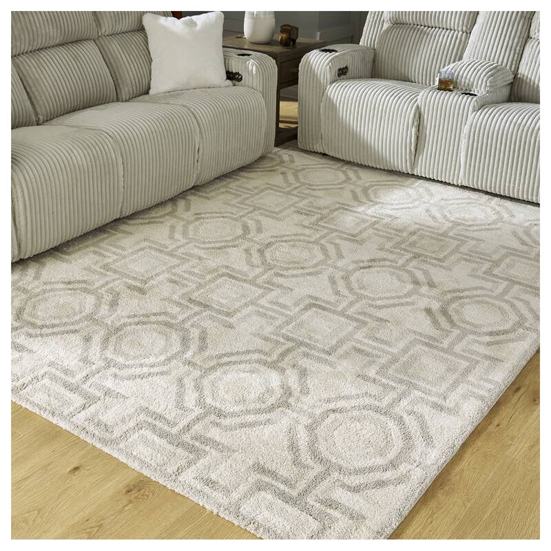 Signature Design by Ashley Maconville Beige/Gray Rug - 63" W x 85" D x 1" H