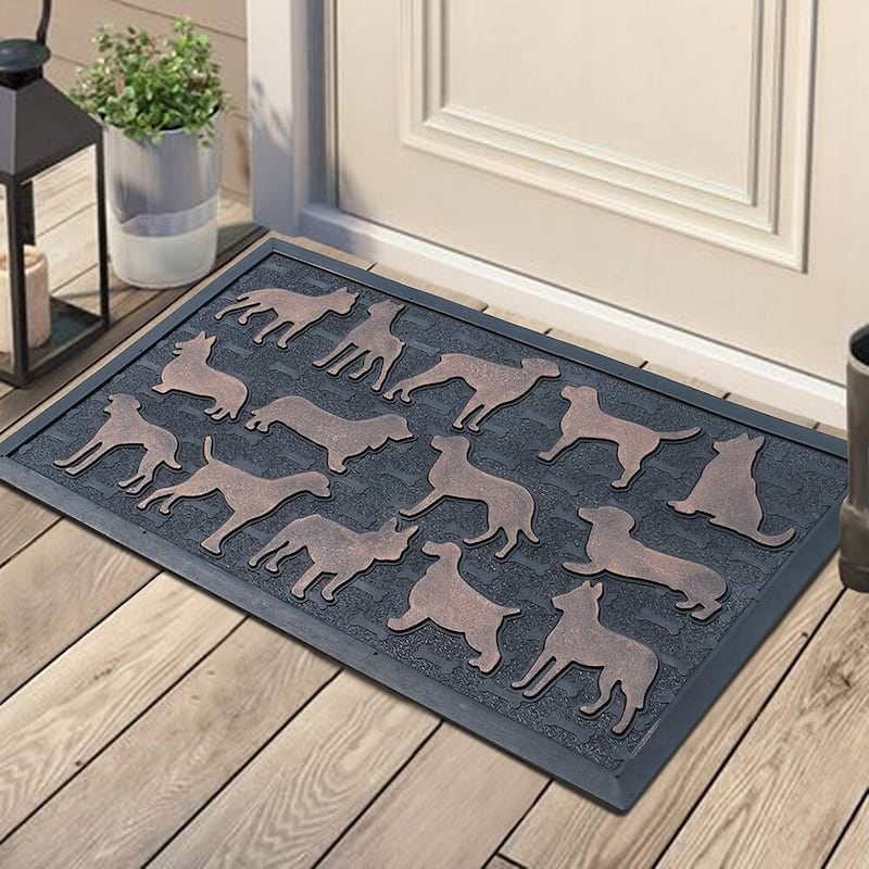 A1HC Welcome Rubber Pin Mat Beautifully Hand Finished Doormat