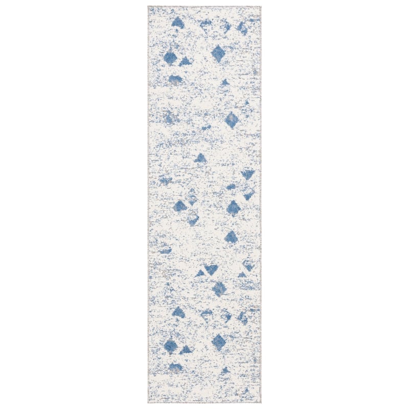 SAFAVIEH Cottage Fonn Transitional Indoor/Outdoor Rug - 2'3" x 8' Runner - Blue