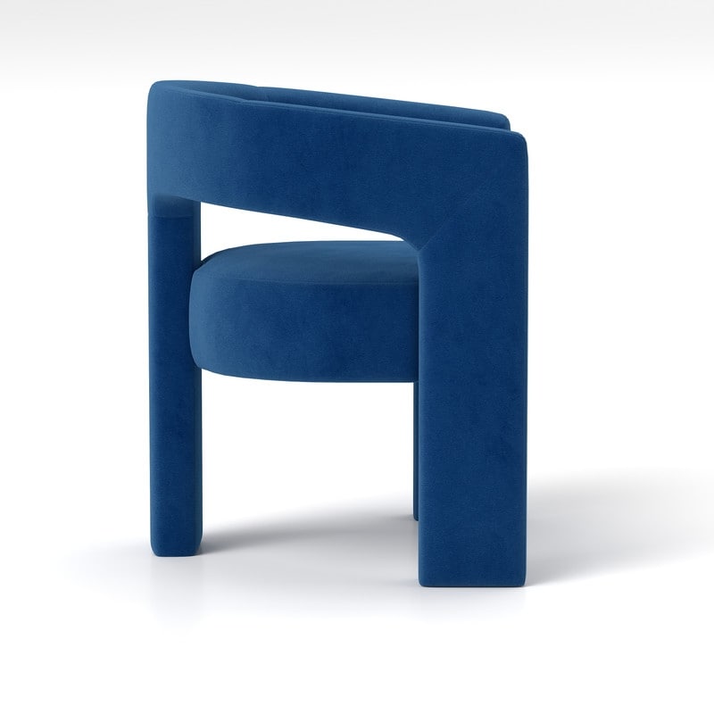 SEYNAR Modern Glam Velvet Upholstered Dining Chair, Open-Back Accent Chair Set of 4