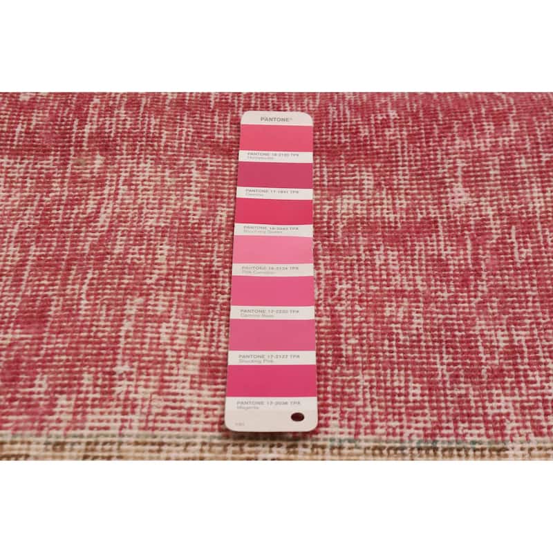 ECARPETGALLERY Hand-knotted Antalya Vintage Dark Pink Wool Rug - 9'6 x 13'1