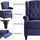 preview thumbnail 3 of 11, Pushback Recliner Chair, Fabric Armchair Push Back Recliner with Rivet Decoration, Single Sofa Accent Chair