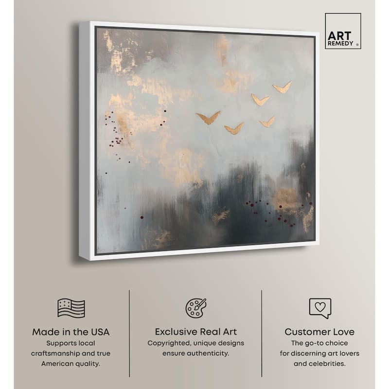 Golden Nebula Canvas by Art Remedy