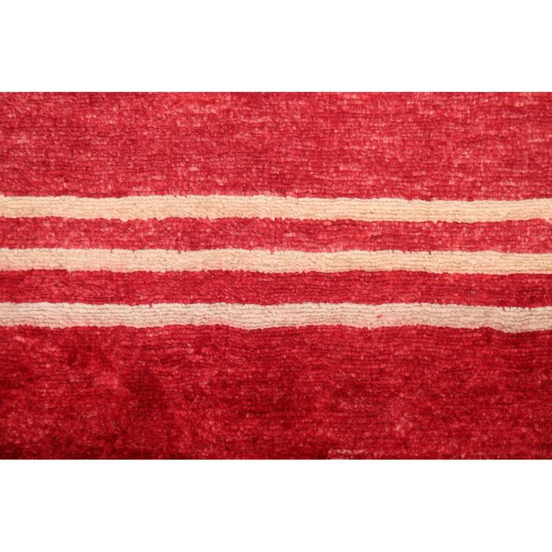 Geometric Gabbeh Kashkoli Oriental Area Rug Hand-knotted Wool Carpet - 2'7" x 4'2"
