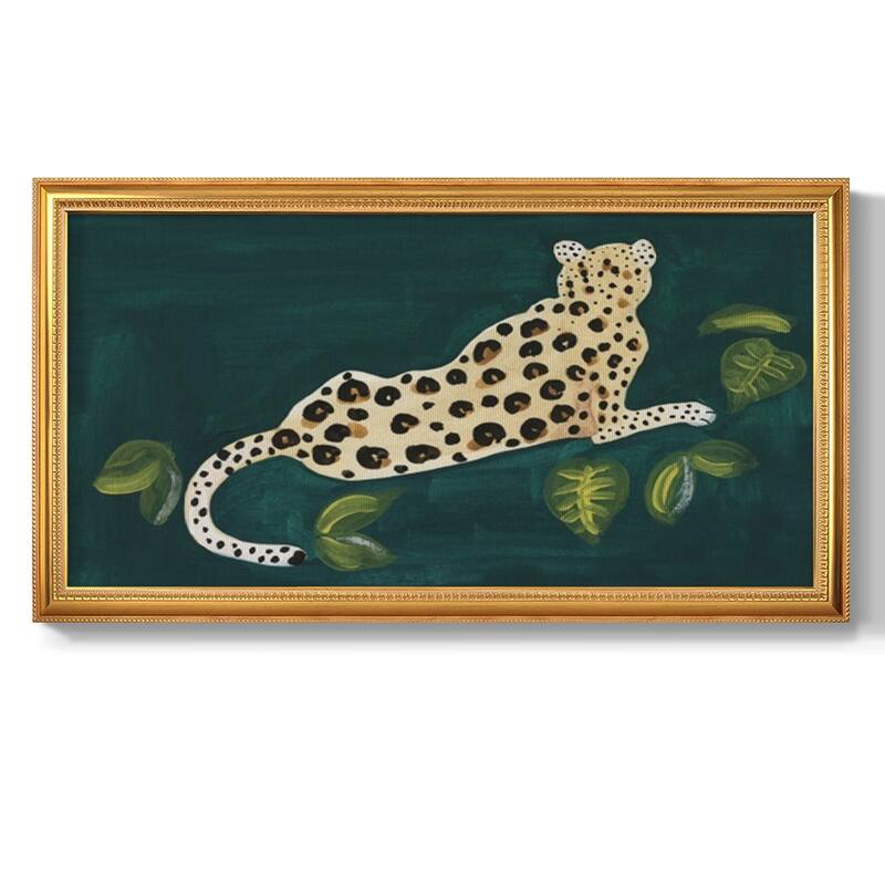 Lethargic Leopard I Premium Framed Canvas- Ready to Hang - 22x42 - Bronze