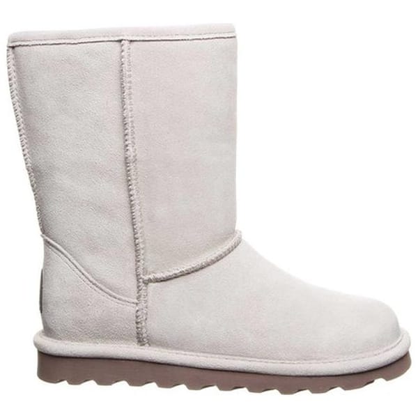 Shop Bearpaw Women S Elle Short Boot Winter White Suede Overstock 30294305
