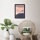 preview thumbnail 1 of 8, Wynwood Studio Prints Nature and Landscape Blush and Clouds Pink and Modern & Contemporary Wall Art Canvas Print Black