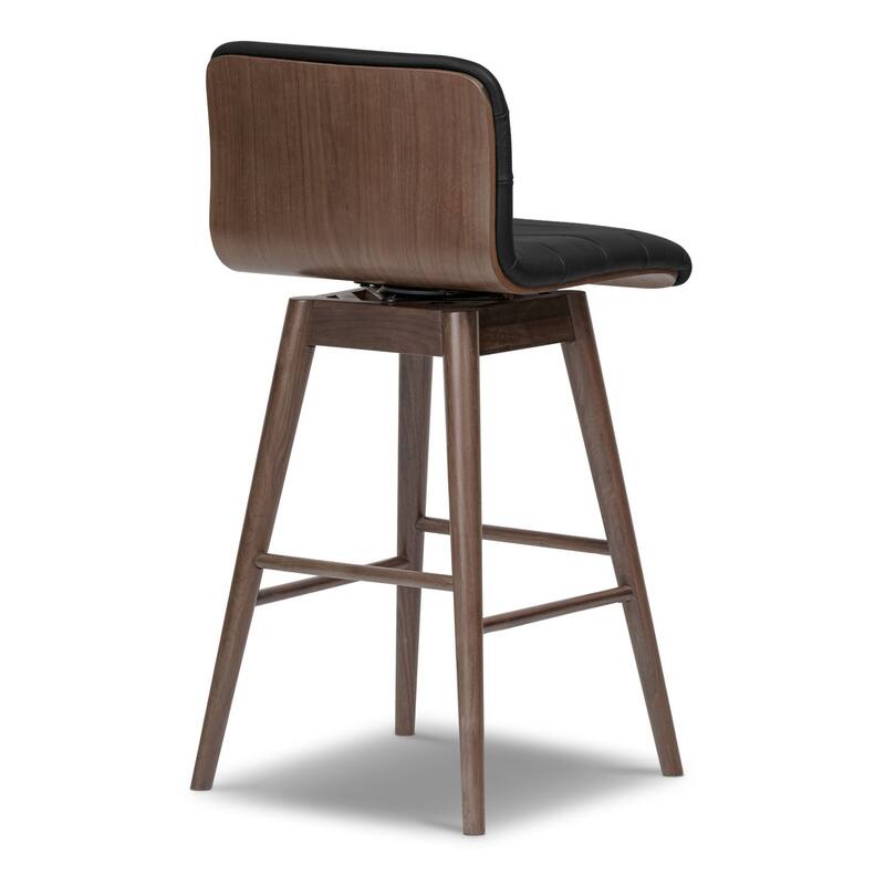 Poly & Bark Bassano Genuine Leather Swivel Counter Stool