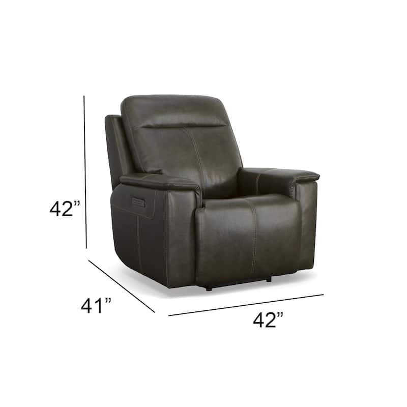 Odell Zero Gravity Top Grain Leather Power Recliner with Power Headrest & Lumbar by Flexsteel