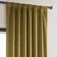 preview thumbnail 63 of 140, Exclusive Fabrics Heritage Plush Velvet Room Darkening Curtain (1 Panel) - Luxurious Single Drapery for Enhanced Room Darkening