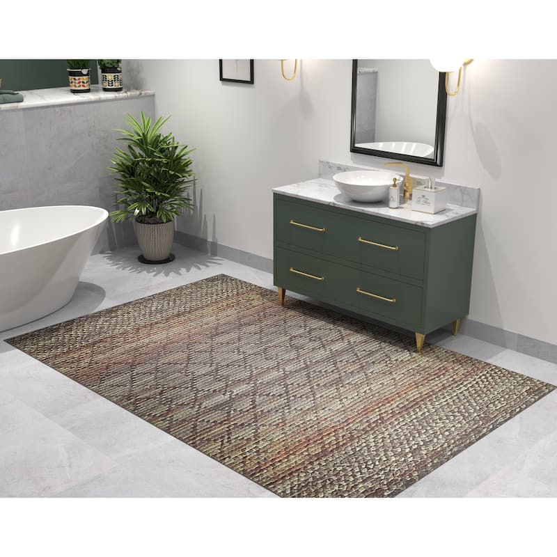 Domani Grove Machine Washable Rustic Bohemian Area Rug