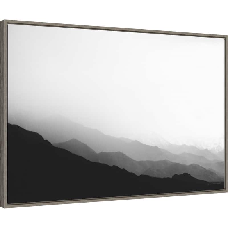Virgin Mountains II by Laura Marshall Framed Canvas Wall Art Print - Sylvie Greywash