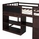 preview thumbnail 30 of 46, Twin Size Low Loft Bed with Rolling Desk, Shelves, and Drawers - Space Saving Design