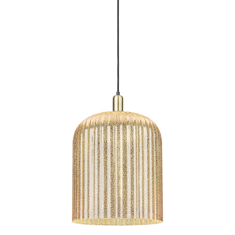 Innovations Lighting 716-1P-18-12 Bridal Veil Pendant Bridal Veil 12" - Black Antique Brass / Mercury