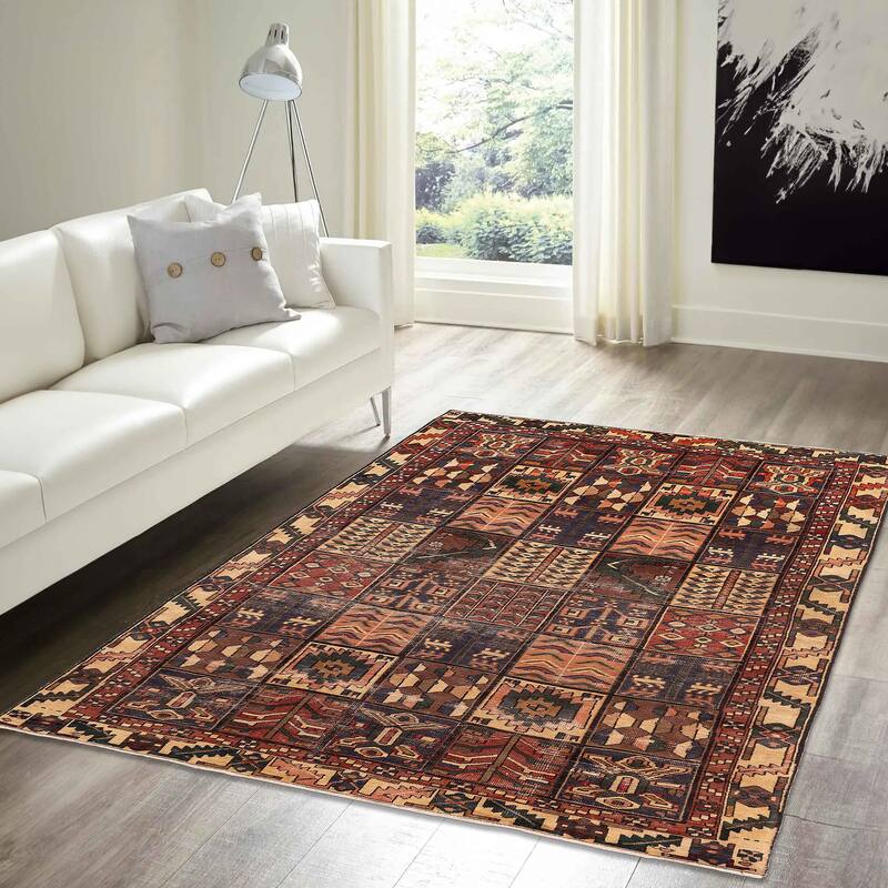 ECARPETGALLERY Hand-knotted Kayseri Vintage Red Wool Rug - 6'1 x 10'2