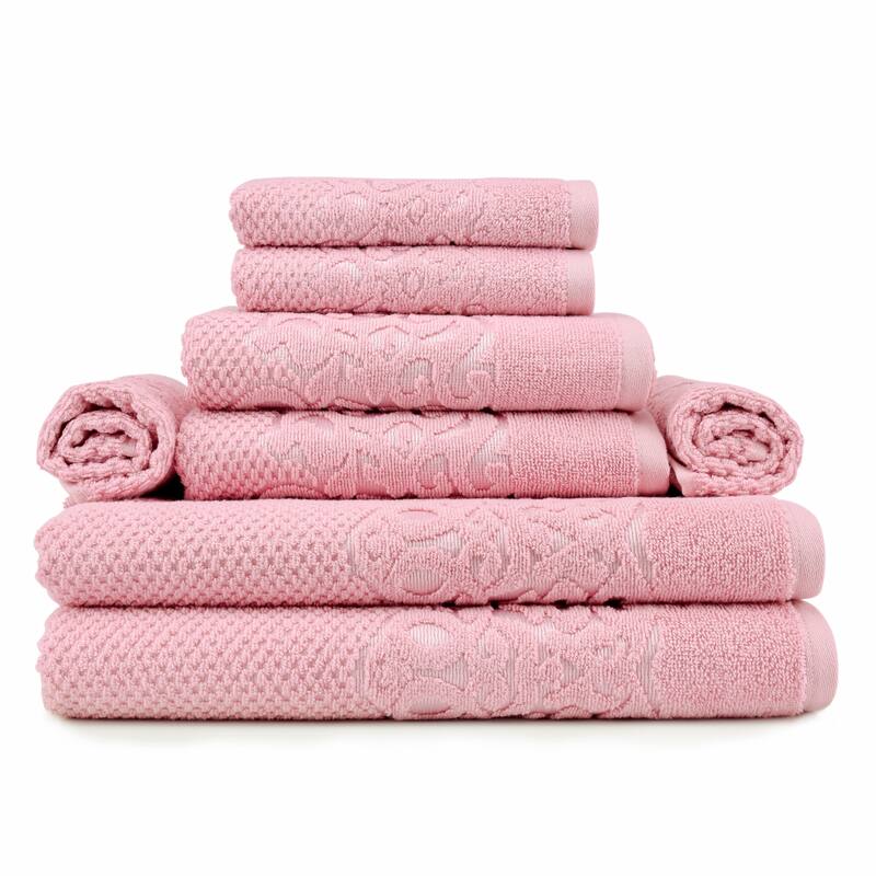 East'N Blue Galata Turkish Cotton Bath Towel Set (Set of 8) - (2 Bath Towel, 2 Hand Towel, 4 Washcloth)