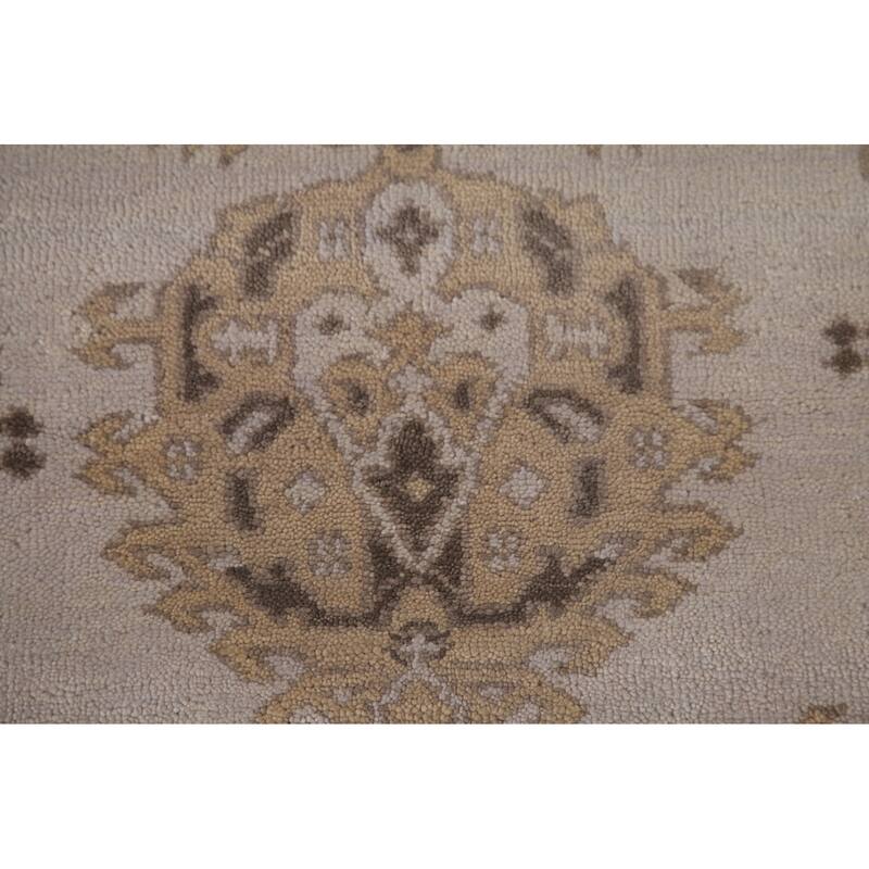 Oushak Oriental Area Rug Handmade Wool Carpet - 8'10"x 12'1"