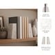 preview thumbnail 21 of 26, Modern Bookends with Marble Finish for Home or Office Decor - Set of 2, 6"