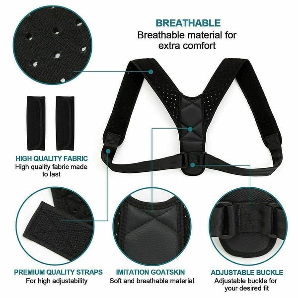 Posture Corrector Humpback Correction Belt Breathable Adjustable Straps -  Bed Bath & Beyond - 28363248