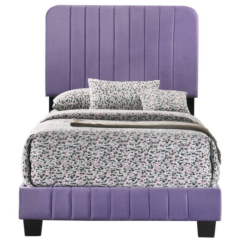 Purple Twin Bed with Contemporary Design, Compact Frame and Durable Build for Kids' Rooms, Guest Spaces or Small Bedrooms