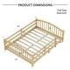 preview thumbnail 29 of 74, Montessori Solid Pine Floor Bed with Full-Length Safety Fence & Slatted Base by Harper&Bright Designs