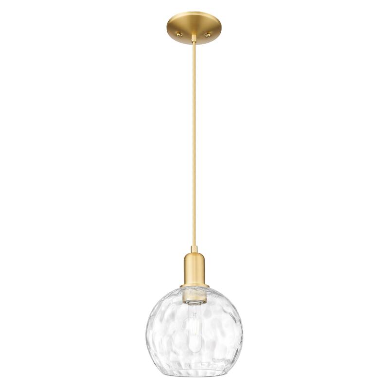 Innovations Lighting Endless Possibilities Arcadia - Athens Water Glass - 1 Light 8" Cord Hung Mini Pendant - Satin Gold