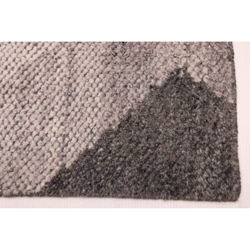 ECARPETGALLERY Hand-knotted Tangier Grey Wool Rug - 5'0 x 7'9