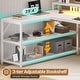preview thumbnail 6 of 36, 67" L Gaming Shaped Desk Storage Shelves Power Outlet 2 Drawers